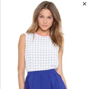 Equipment Grid Checkered “Kyle” Silk Blouse - image 1